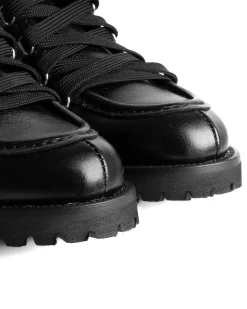 Scarpe Uomo Mocassini Ingegnere Con Ganci E Lacci Casual Ecopelle Tinta Unita Nero GIOSAL-S1255A
