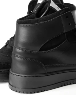 Scarpe Uomo Sneakers Alte Casual Sportive Ecopelle Camoscio Nero GIOSAL-S1240A