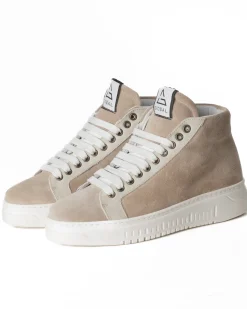 Scarpe Uomo Sneakers Alte Casual Sportive Ecopelle Camoscio Beige GIOSAL-S1242A
