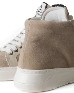 Scarpe Uomo Sneakers Alte Casual Sportive Ecopelle Camoscio Beige GIOSAL-S1242A