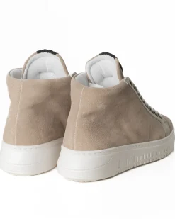 Scarpe Uomo Sneakers Alte Casual Sportive Ecopelle Camoscio Beige GIOSAL-S1242A