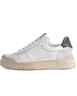 Scarpe Uomo Sneakers Bianche Casual Sportive Ecopelle Camoscio GIOSAL-S1185A