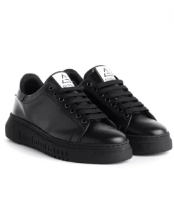 Scarpe Uomo Sneakers Ecopelle Nere Basic Casual Eleganti Sportive GIOSAL-S1187A
