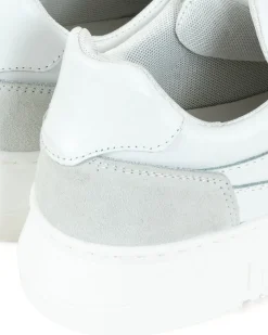 Scarpe Uomo Sneakers Ecopelle Camoscio Basic Bianco Casual Sportive GIOSAL-S1220A