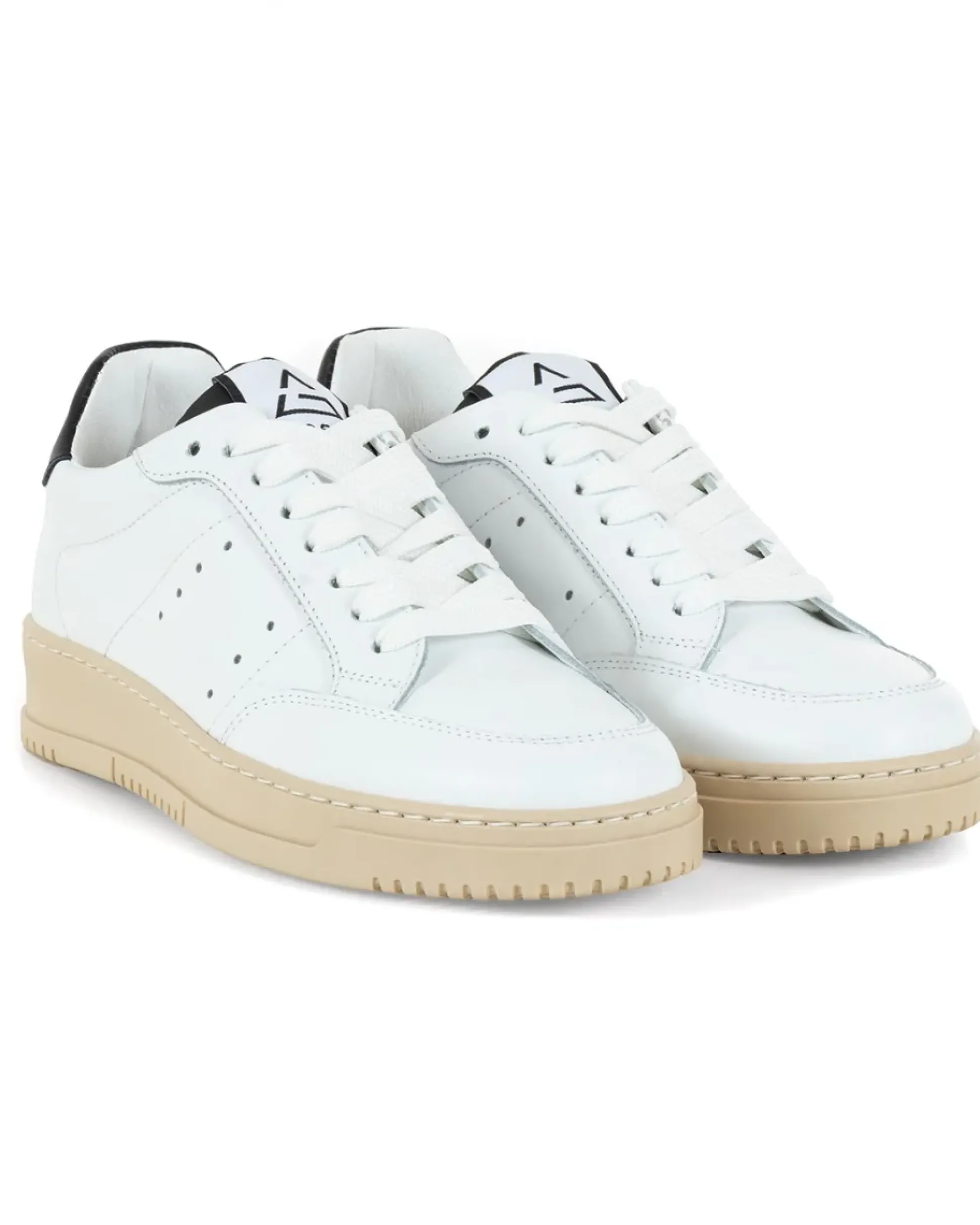 Scarpe Uomo Sneakers Ecopelle Basic Bianco Nero Casual Sportive GIOSAL-S1219A