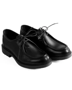 Scarpe Uomo Stringate Derby Lacci Eleganti Pelle Nero S1303A