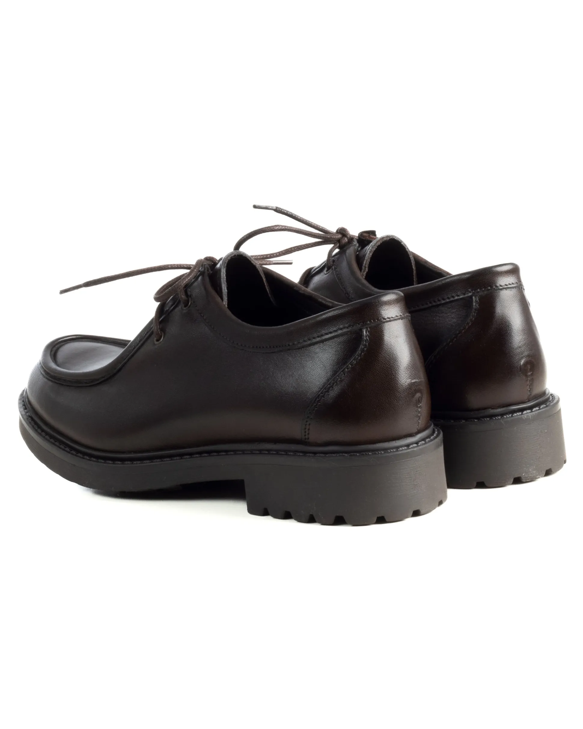 Scarpe Uomo Stringate Derby Lacci Eleganti Pelle Testa Di Moro S1302A
