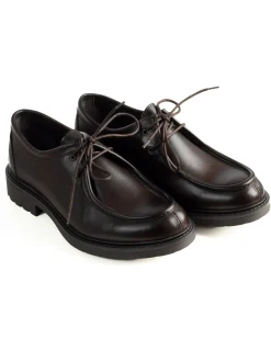 Scarpe Uomo Stringate Derby Lacci Eleganti Pelle Testa Di Moro S1302A