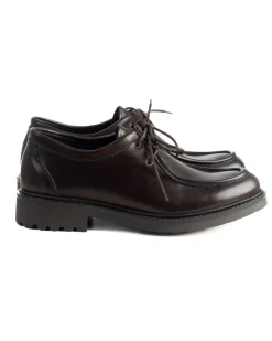 Scarpe Uomo Stringate Derby Lacci Eleganti Pelle Testa Di Moro S1302A