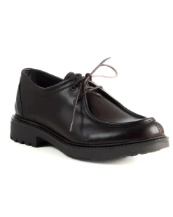 Scarpe Uomo Stringate Derby Lacci Eleganti Pelle Testa Di Moro S1302A