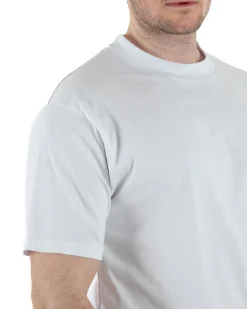 T-Shirt Cotone Basic Gola Alta Bianco TCTS1001A
