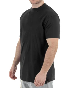 T-Shirt Cotone Basic Gola Alta Nero TCTS1002A