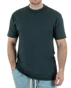 T-Shirt Cotone Basic Gola Alta Verde TCTS1003A