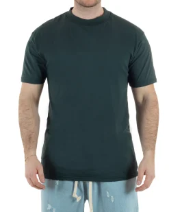 T-Shirt Cotone Basic Gola Alta Verde TCTS1003A