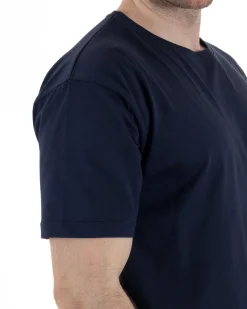 T-Shirt Cotone Basic Regular Fit Blu TCTS1007A