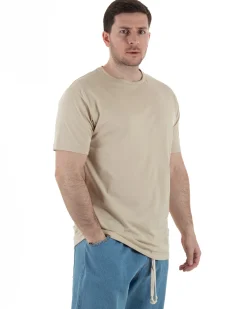 T-Shirt Cotone Basic Regular Fit Beige TCTS1006A