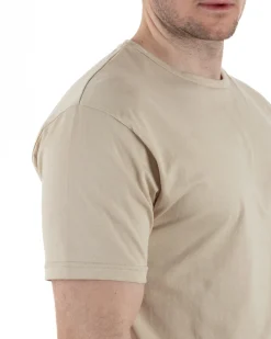 T-Shirt Cotone Basic Regular Fit Beige TCTS1006A