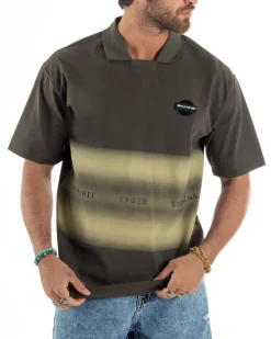 T-shirt Oversize Cotone Polo Sfumata TS3175A