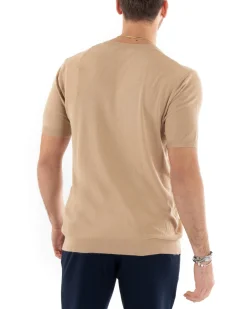 T-shirt Uomo Filo Maglia Scollo a V Camel TS2870A