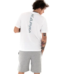 T-shirt Uomo Kappa Stampa Logo Cotit Retro Girocollo Bianco Girocollo Cotone GIOSAL-TS2478A