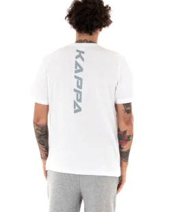 T-shirt Uomo Kappa Stampa Logo Cotit Retro Girocollo Bianco Girocollo Cotone GIOSAL-TS2478A