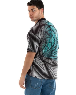 T-Shirt Uomo Tie Dye Maniche Corte Girocollo Multicolore GIOSAL - TS2904A