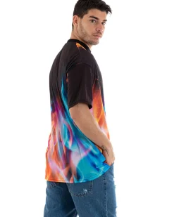 T-Shirt Uomo Tie Dye Maniche Corte Girocollo Multicolore GIOSAL - TS2903A