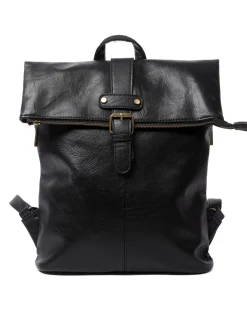 Zaino Elegante Moderno Unisex Multitasche Uomo Nero Ecopelle Zip Da Spalla Tinta Unita GIOSAL-ZU1128A
