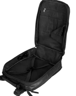 Zaino elegante moderno uomo unisex business travel ecopelle nero GIOSAL-ZU1144A
