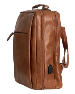 Zaino elegante moderno uomo unisex business travel ecopelle cuoio GIOSAL-ZU1142A
