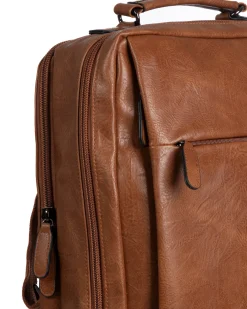 Zaino elegante moderno uomo unisex business travel ecopelle cuoio GIOSAL-ZU1142A