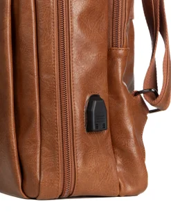 Zaino elegante moderno uomo unisex business travel ecopelle cuoio GIOSAL-ZU1142A