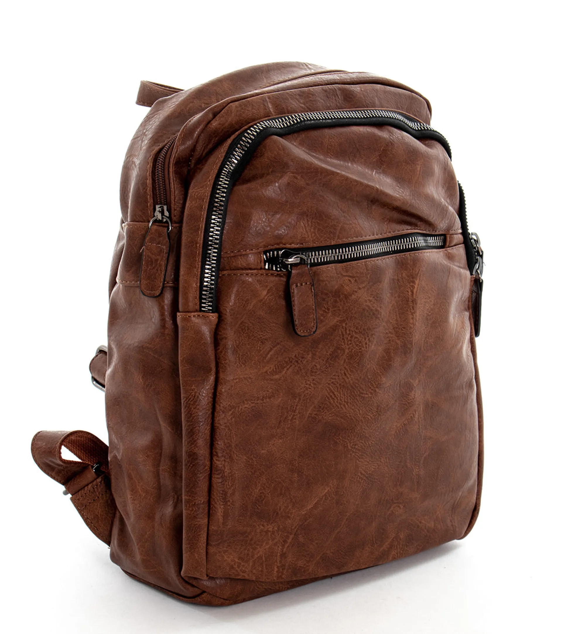 Zaino Zainetto Da Spalla Borsa Uomo Unisex Ecopelle Vintage Cuoio GIOSAL-ZU1037A