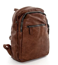 Zaino Zainetto Da Spalla Borsa Uomo Unisex Ecopelle Vintage Cuoio GIOSAL-ZU1037A