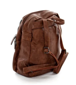 Zaino Zainetto Da Spalla Borsa Uomo Unisex Ecopelle Vintage Cuoio GIOSAL-ZU1037A