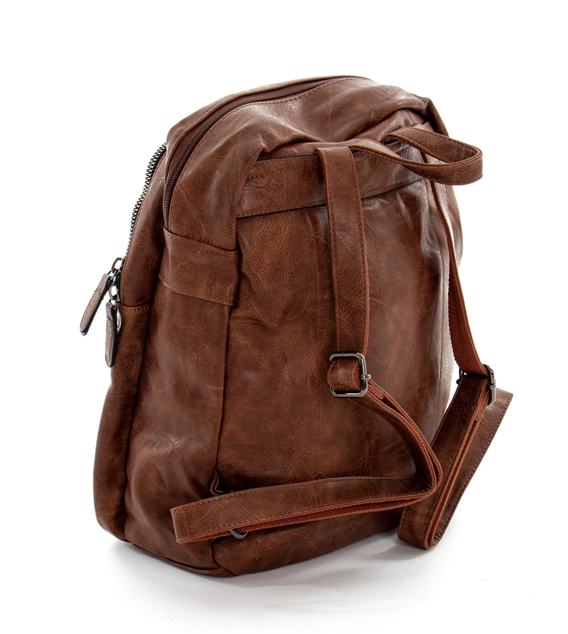 Zaino Zainetto Da Spalla Borsa Uomo Unisex Ecopelle Vintage Cuoio GIOSAL-ZU1037A