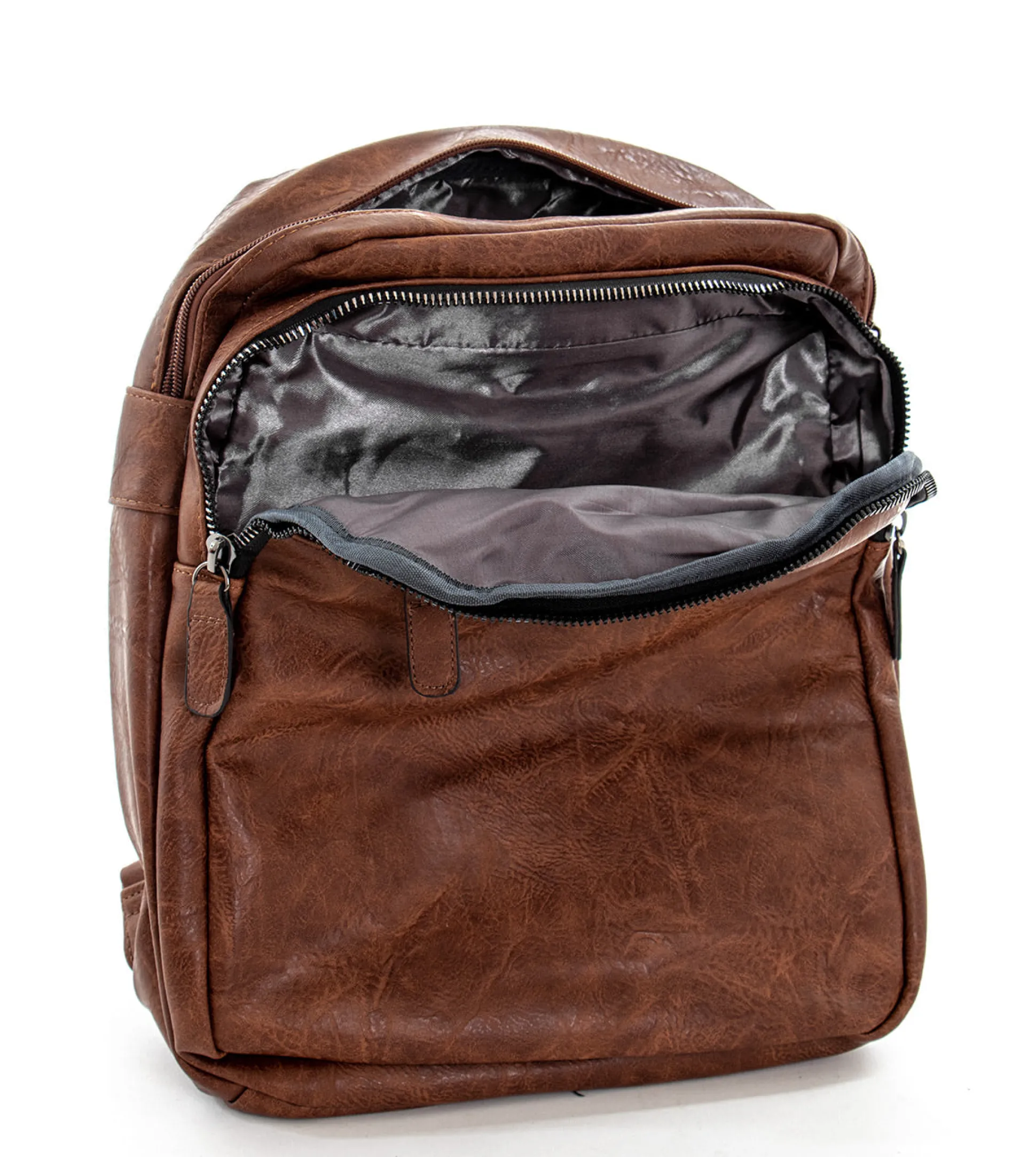 Zaino Zainetto Da Spalla Borsa Uomo Unisex Ecopelle Vintage Cuoio GIOSAL-ZU1037A