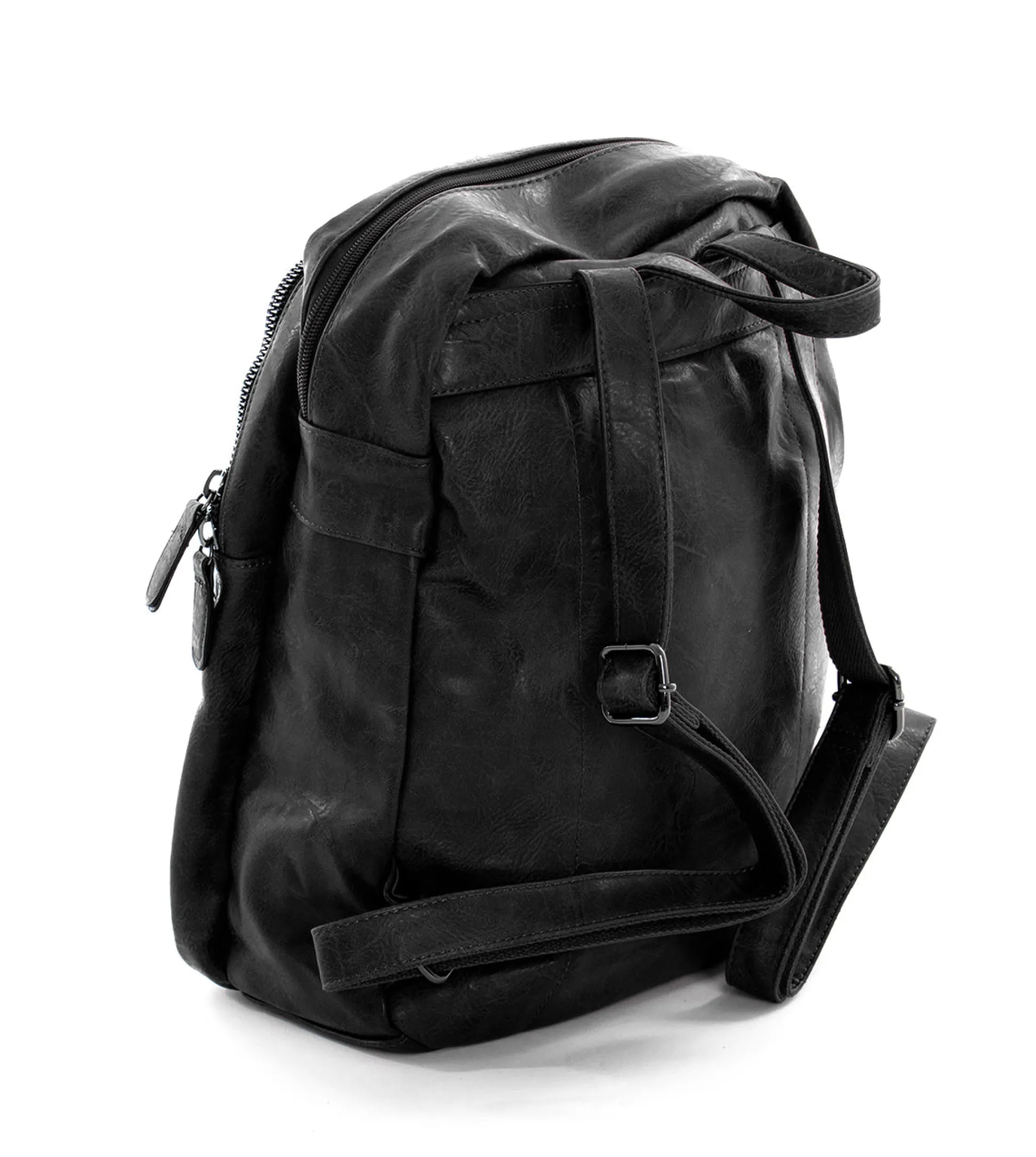 Zaino Zainetto Da Spalla Borsa Uomo Unisex Ecopelle Vintage Nero GIOSAL-ZU1038A
