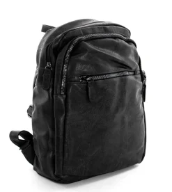 Zaino Zainetto Da Spalla Borsa Uomo Unisex Ecopelle Vintage Nero GIOSAL-ZU1038A
