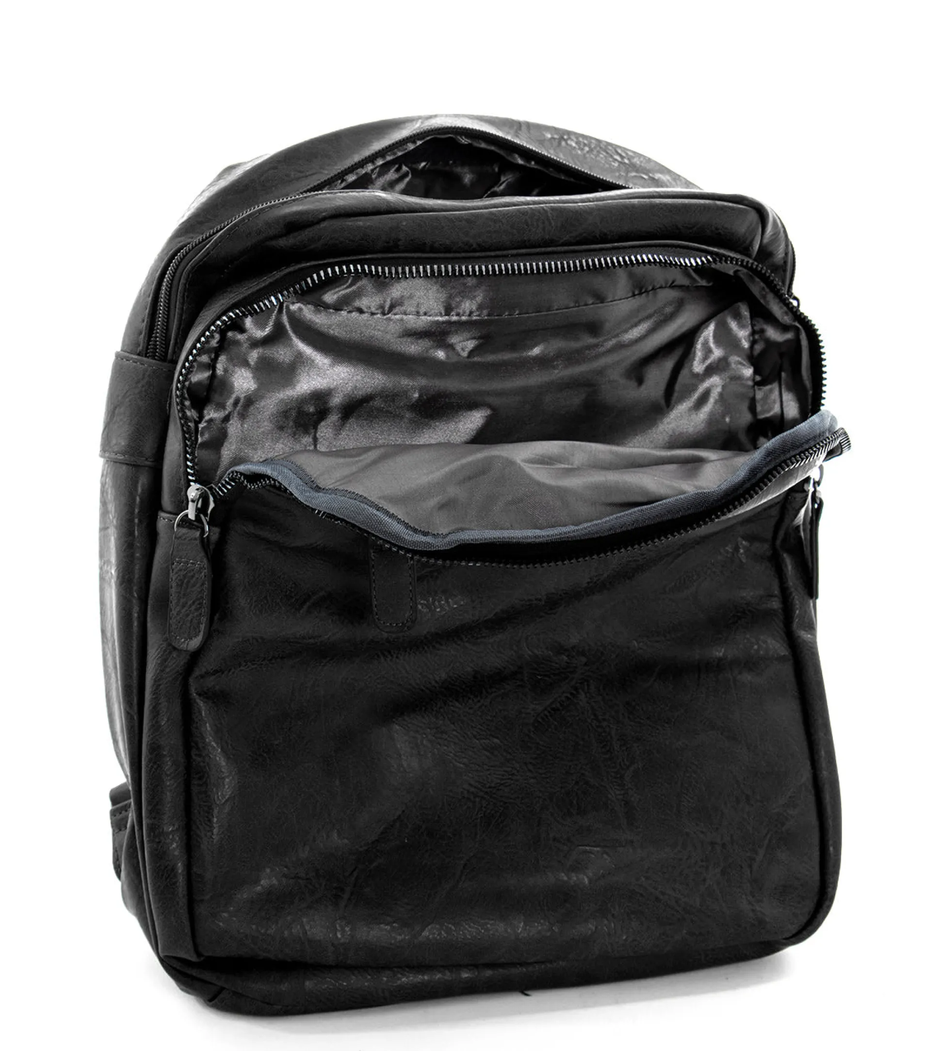 Zaino Zainetto Da Spalla Borsa Uomo Unisex Ecopelle Vintage Nero GIOSAL-ZU1038A