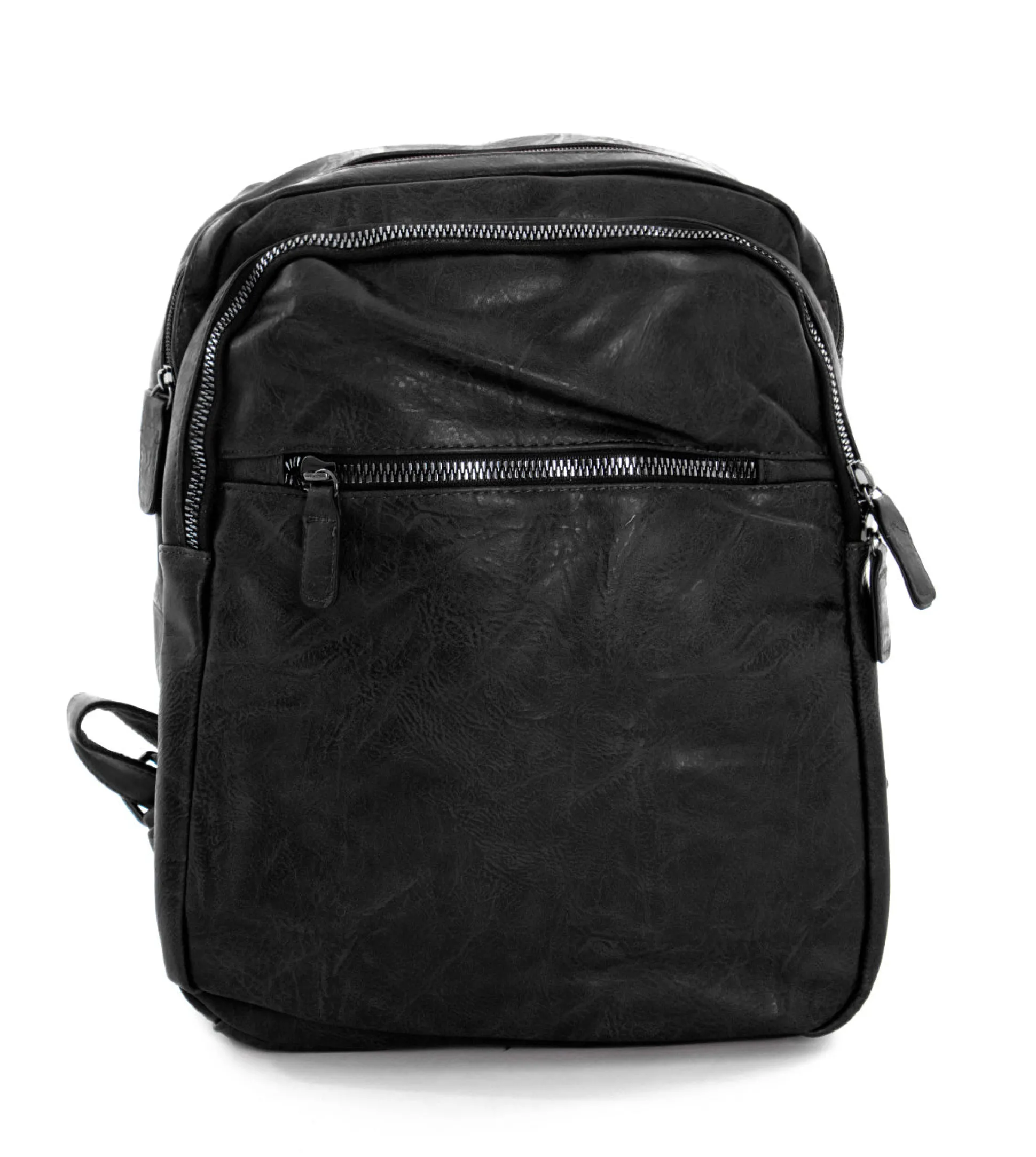 Zaino Zainetto Da Spalla Borsa Uomo Unisex Ecopelle Vintage Nero GIOSAL-ZU1038A