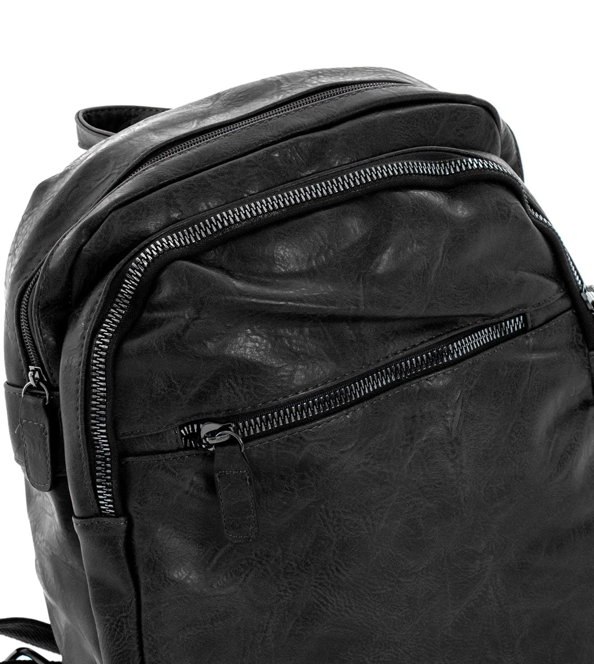 Zaino Zainetto Da Spalla Borsa Uomo Unisex Ecopelle Vintage Nero GIOSAL-ZU1038A