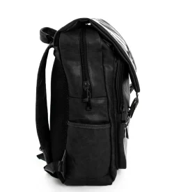 Zaino zainetto da spalla borsa uomo unisex ecopelle nero GIOSAL-ZU1137A
