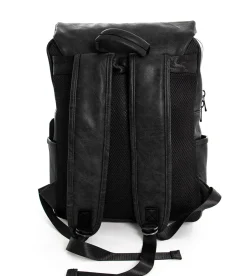 Zaino zainetto da spalla borsa uomo unisex ecopelle nero GIOSAL-ZU1137A