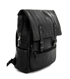 Zaino zainetto da spalla borsa uomo unisex ecopelle nero GIOSAL-ZU1137A