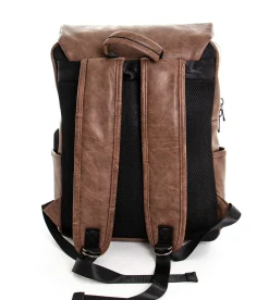 Zaino zainetto da spalla borsa uomo unisex ecopelle cuoio marrone GIOSAL-ZU1136A