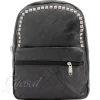 Zaino Zainetto Da Spalla Borsa Uomo Unisex Ecopelle Nero Borchie Quadri GIOSAL-ZU1027A